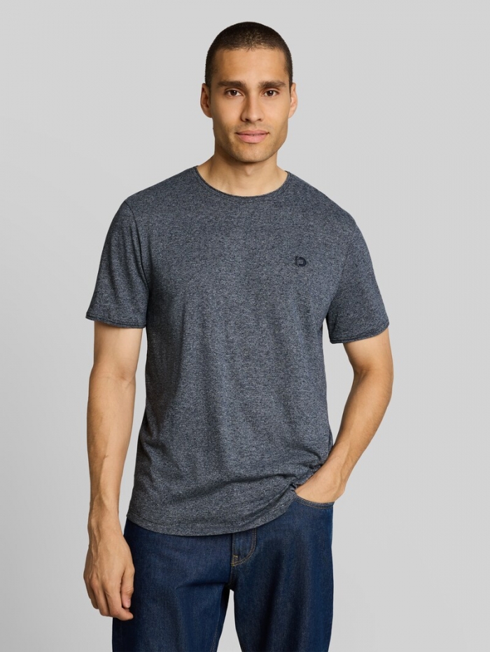 Tom Tailor T-Shirt in Melange Optik - Sky Captain Blue