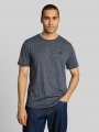 Tom Tailor T-Shirt in Melange Optik - Sky Captain Blue