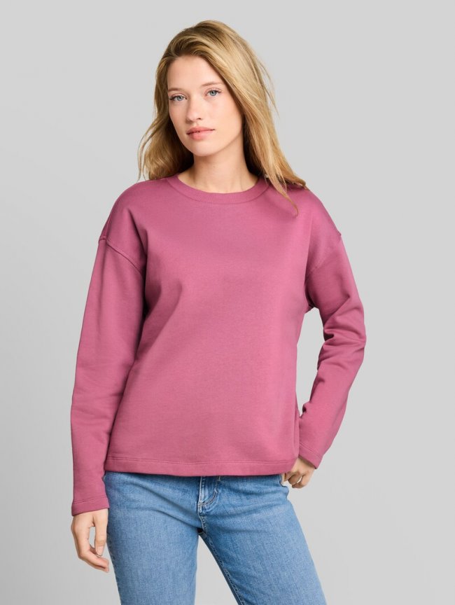 Tom Tailor Basic Sweatshirt aus Baumwolle - Dusty Berry Tom Tailor Basic Sweatshirt aus Baumwolle - Dusty Berry