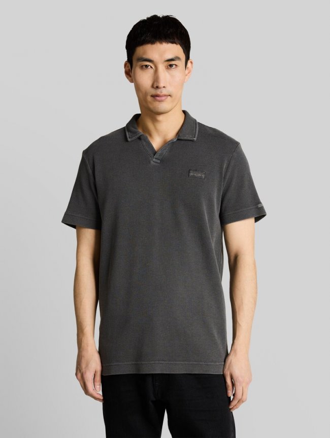 Tom Tailor Resort Poloshirt im Used-Look - Tarmac Grey Tom Tailor Resort Poloshirt im Used-Look - Tarmac Grey