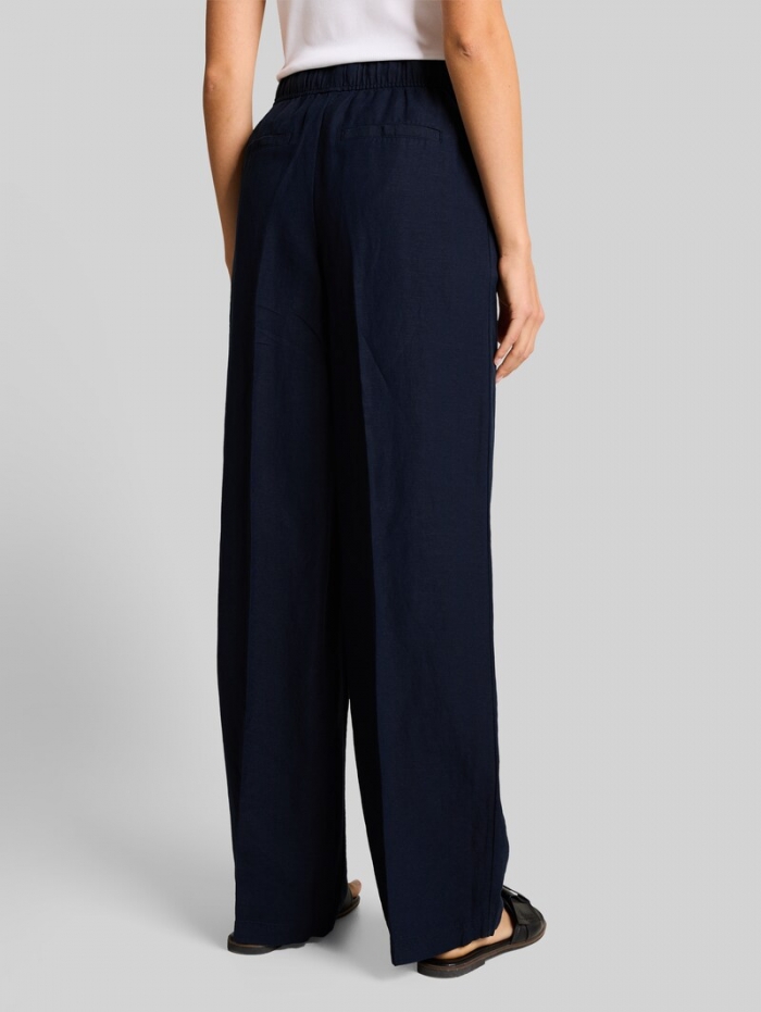 Tom Tailor Loose Fit Hose mit Leinenanteil - Sky Captain Blue Tom Tailor Loose Fit Hose mit Leinenanteil - Sky Captain Blue