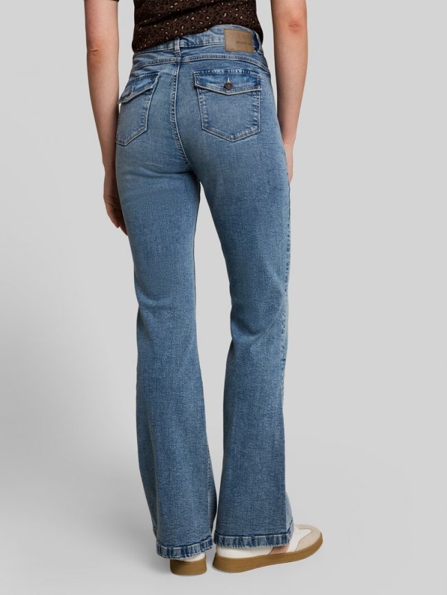Tom Tailor TTAVA FLARED Jeans im Vintage-Look - Vintage Used Dark Stone Blue Tom Tailor TTAVA FLARED Jeans im Vintage-Look - Vintage Used Dark Stone Blue