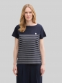 Tom Tailor T-Shirt mit Streifenmuster - Sky Captain Blue Tom Tailor T-Shirt mit Streifenmuster - Sky Captain Blue