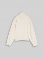 Tom Tailor Sweatjacke mit Stehkragen - Gardenia White Tom Tailor Sweatjacke mit Stehkragen - Gardenia White