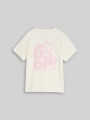 Tom Tailor Oversize T-Shirt mit Rückenprint - Wool White Tom Tailor Oversize T-Shirt mit Rückenprint - Wool White