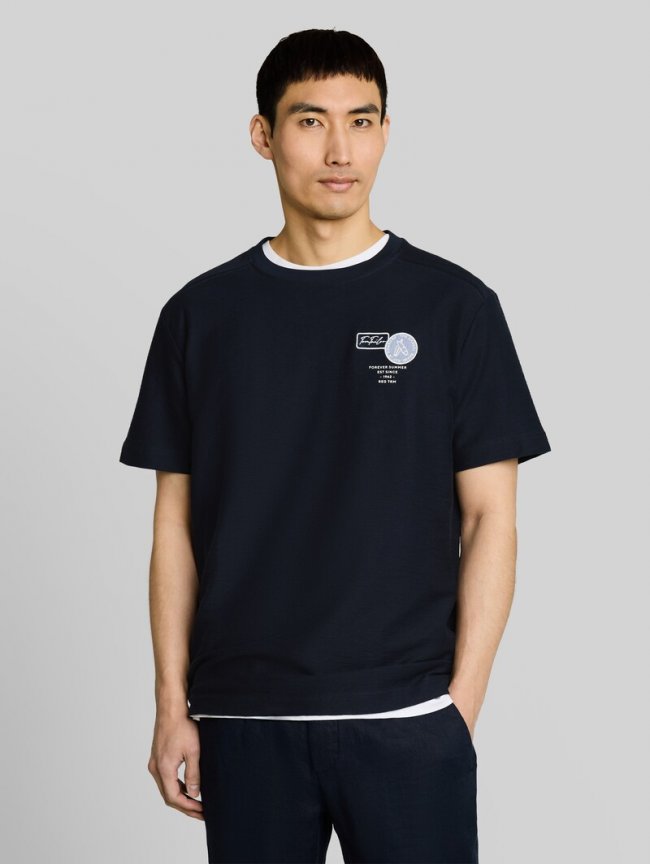 Tom Tailor T-Shirt mit Stickerei - Sky Captain Blue Tom Tailor T-Shirt mit Stickerei - Sky Captain Blue