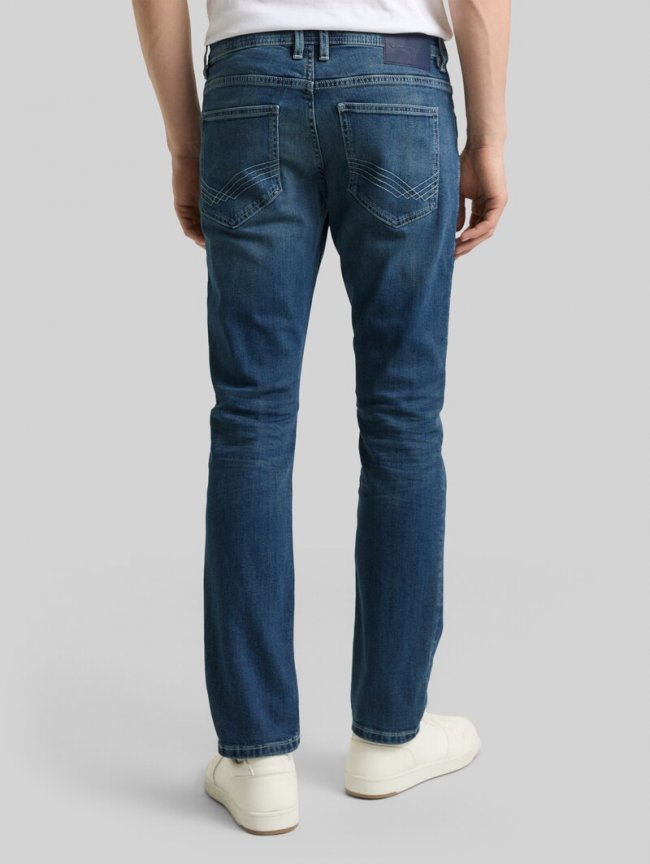 Tom Tailor TTMARVIN STRAIGHT Jeans - Used Mid Stone Blue Denim Tom Tailor TTMARVIN STRAIGHT Jeans - Used Mid Stone Blue Denim