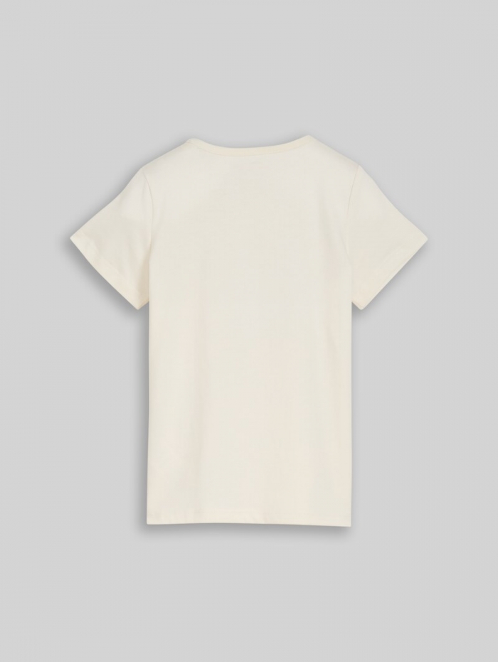 Tom Tailor T-Shirt mit Wendepailletten - Wool White Tom Tailor T-Shirt mit Wendepailletten - Wool White