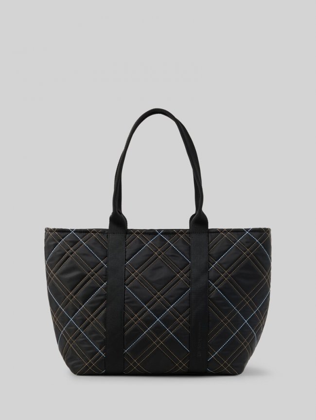 Tom Tailor TTAMINTA XL Shopper mit Karomuster - Schwarz / Black Tom Tailor TTAMINTA XL Shopper mit Karomuster - Schwarz / Black
