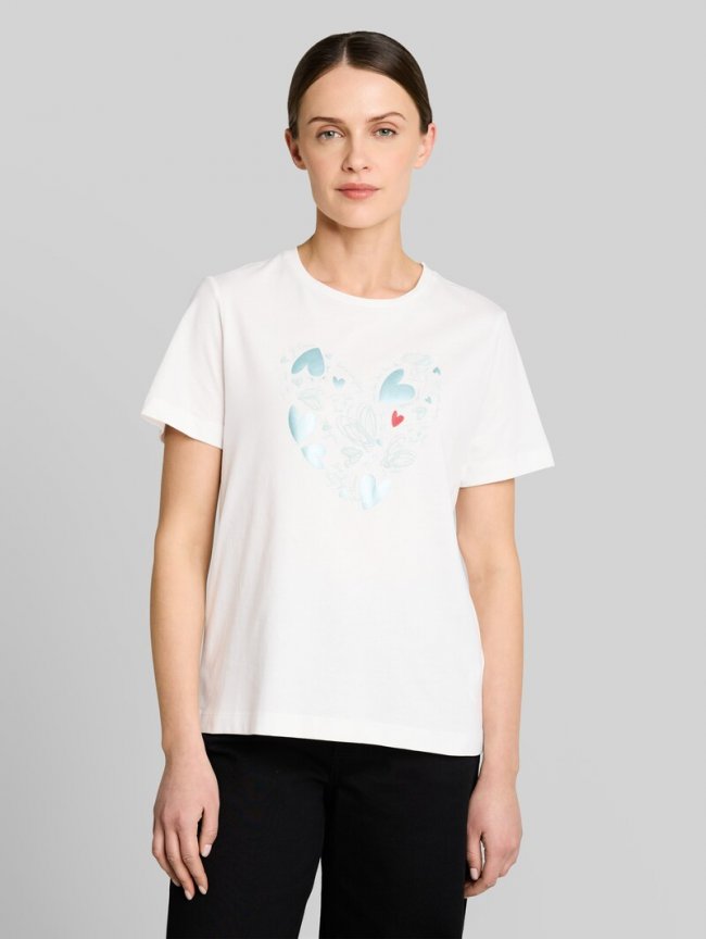 Tom Tailor T-Shirt mit Print - Dove White Tom Tailor T-Shirt mit Print - Dove White