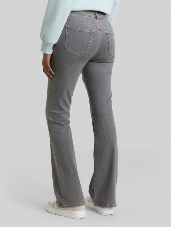 Tom Tailor TTAVA FLARED Jeans mit aufgesetzten Taschen - Clean Light Stone Grey Denim Tom Tailor TTAVA FLARED Jeans mit aufgesetzten Taschen - Clean Light Stone Grey Denim