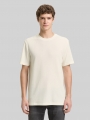 Tom Tailor T-Shirt mit Waffelstruktur - Wool White