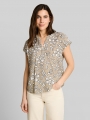 Tom Tailor Loose Fit Bluse mit V-Ausschnitt - Olive Big Flower Design Tom Tailor Loose Fit Bluse mit V-Ausschnitt - Olive Big Flower Design