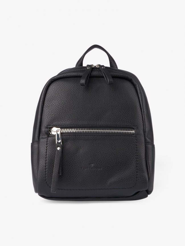Tom Tailor TTTINNA S Rucksack aus Lederimitat - Schwarz / Black Tom Tailor TTTINNA S Rucksack aus Lederimitat - Schwarz / Black