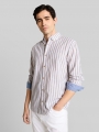 Tom Tailor Regular Fit Hemd mit Leinenanteil - White Multicolor Stripe Tom Tailor Regular Fit Hemd mit Leinenanteil - White Multicolor Stripe
