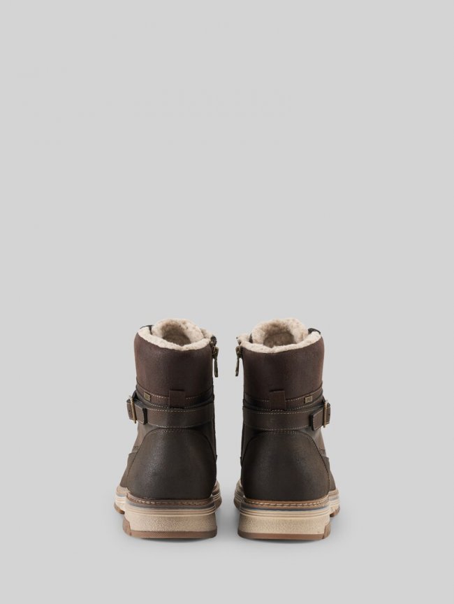 Tom Tailor Wasserdichte Stiefeletten mit Fütterung - Mokka Tom Tailor Wasserdichte Stiefeletten mit Fütterung - Mokka