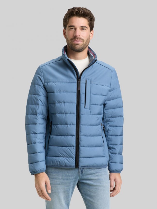 Tom Tailor Hybrid Steppweste mit Stehkragen - Marine Blue Tom Tailor Hybrid Steppweste mit Stehkragen - Marine Blue