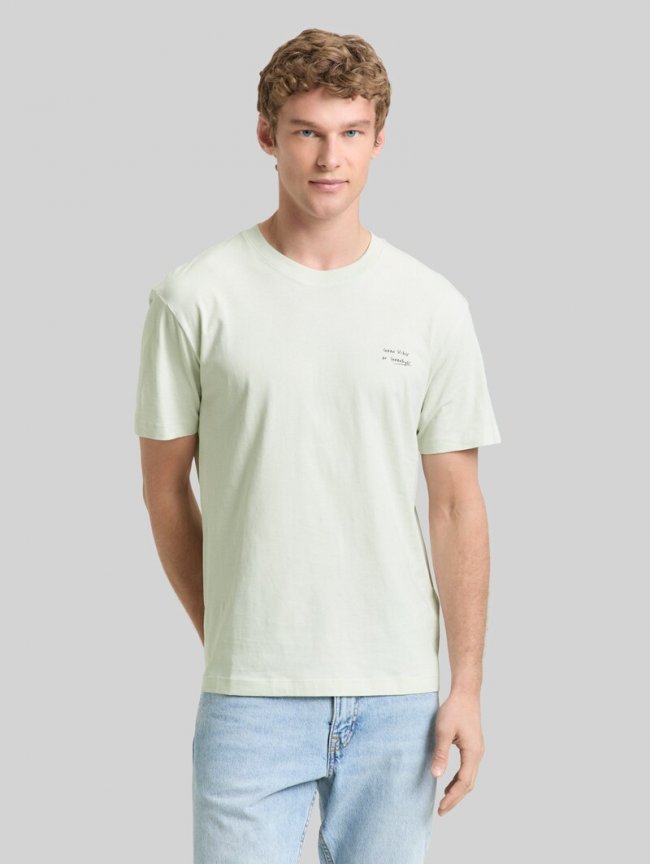 Tom Tailor Relaxed Fit T-Shirt aus Baumwolle - Frozen Light Mint Tom Tailor Relaxed Fit T-Shirt aus Baumwolle - Frozen Light Mint