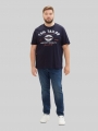 Tom Tailor Plus Size - T-Shirt mit Logo Print - Sky Captain Blue Tom Tailor Plus Size - T-Shirt mit Logo Print - Sky Captain Blue