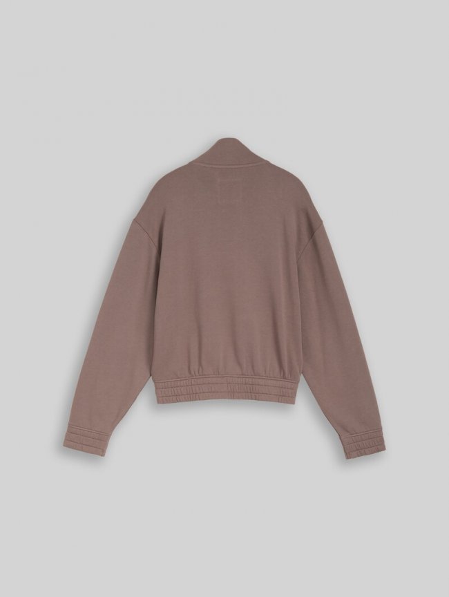 Tom Tailor Sweatjacke mit Stehkragen - Rusty Brown Tom Tailor Sweatjacke mit Stehkragen - Rusty Brown