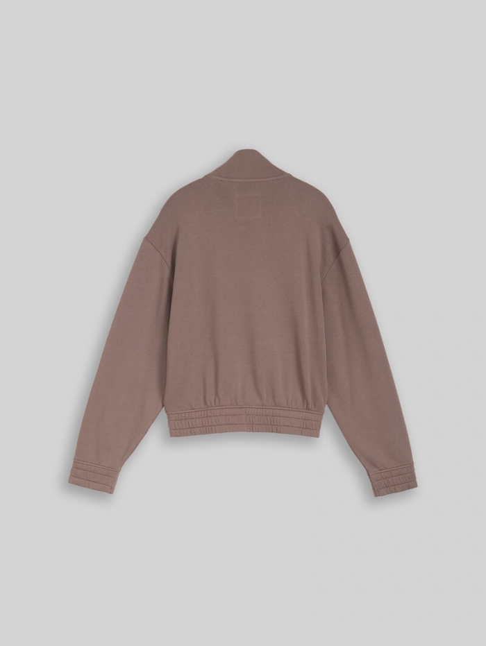 Tom Tailor Sweatjacke mit Stehkragen - Rusty Brown Tom Tailor Sweatjacke mit Stehkragen - Rusty Brown