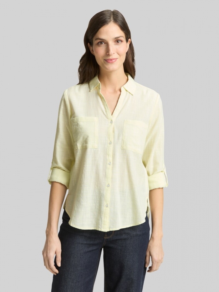 Tom Tailor Bluse mit Brusttaschen - Soft Lemon Tom Tailor Bluse mit Brusttaschen - Soft Lemon
