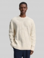 Tom Tailor Loose Fit Strickpullover mit Muster - Gardenia White Tom Tailor Loose Fit Strickpullover mit Muster - Gardenia White
