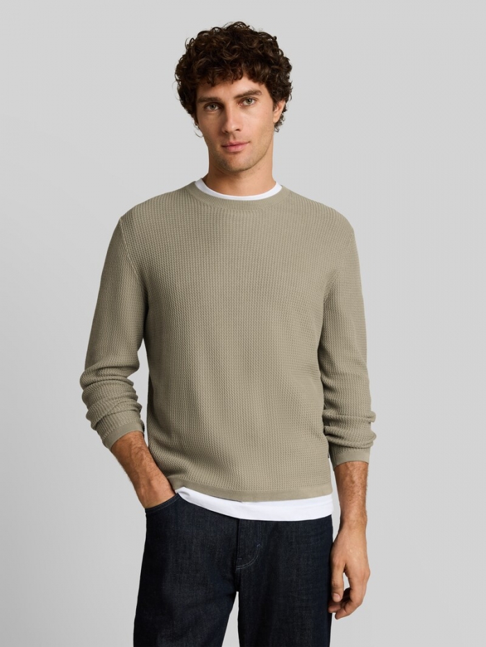 Tom Tailor Loose Fit Strickpullover aus Baumwolle - Dark Sage Green Tom Tailor Loose Fit Strickpullover aus Baumwolle - Dark Sage Green