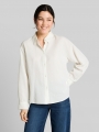 Tom Tailor Loose Fit Seersucker Hemdbluse - Off White Tom Tailor Loose Fit Seersucker Hemdbluse - Off White