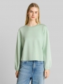 Tom Tailor Loose Fit Scuba Langarmshirt - Light Matcha Green Tom Tailor Loose Fit Scuba Langarmshirt - Light Matcha Green