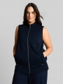 Tom Tailor Plus Size - Scuba Sweatweste mit Stehkragen - Sky Captain Blue Tom Tailor Plus Size - Scuba Sweatweste mit Stehkragen - Sky Captain Blue