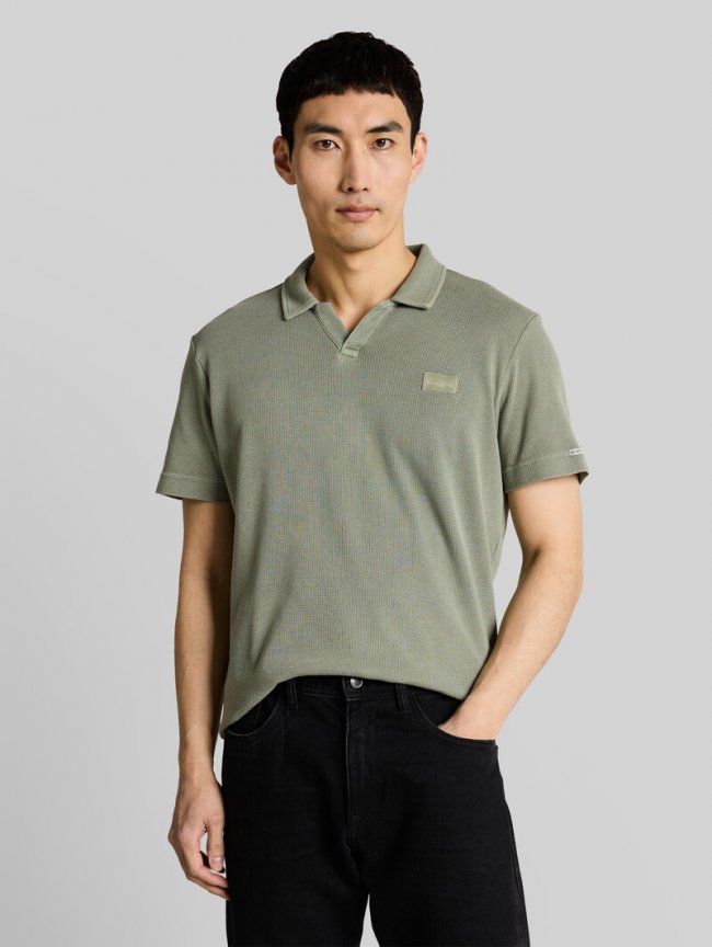 Tom Tailor Resort Poloshirt im Used-Look - Greyish Shadow Olive Tom Tailor Resort Poloshirt im Used-Look - Greyish Shadow Olive