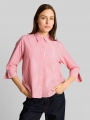 Tom Tailor Popeline Hemdbluse mit 3/4-Arm - Soft Coral White Thin Stripe Tom Tailor Popeline Hemdbluse mit 3/4-Arm - Soft Coral White Thin Stripe