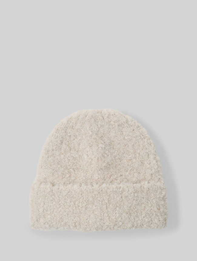 Tom Tailor Bouclé Beanie Mütze - Sand Stone Beige Melange Tom Tailor Bouclé Beanie Mütze - Sand Stone Beige Melange
