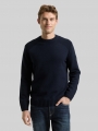 Tom Tailor Strickpullover mit Ripp-Details - Knitted Navy Melange Tom Tailor Strickpullover mit Ripp-Details - Knitted Navy Melange