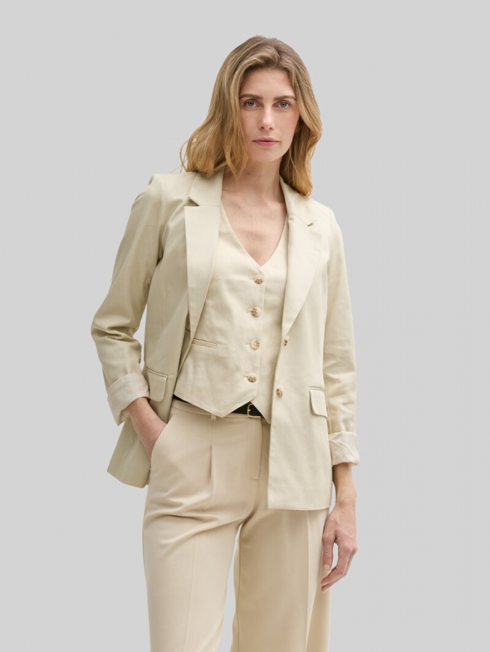 Tom Tailor Regular Fit Blazer aus Twill - Champagne Tom Tailor Regular Fit Blazer aus Twill - Champagne
