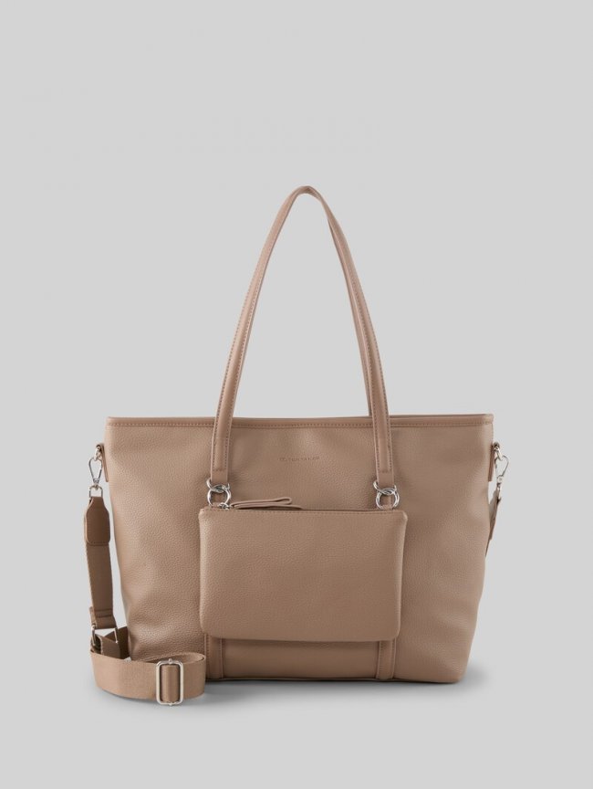 Tom Tailor TTJAMILA L Shopper mit 2-in-1-Funktion - Taupe / Taupe Tom Tailor TTJAMILA L Shopper mit 2-in-1-Funktion - Taupe / Taupe