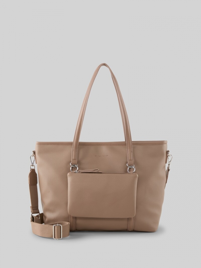 Tom Tailor TTJAMILA L Shopper mit 2-in-1-Funktion - Taupe / Taupe Tom Tailor TTJAMILA L Shopper mit 2-in-1-Funktion - Taupe / Taupe