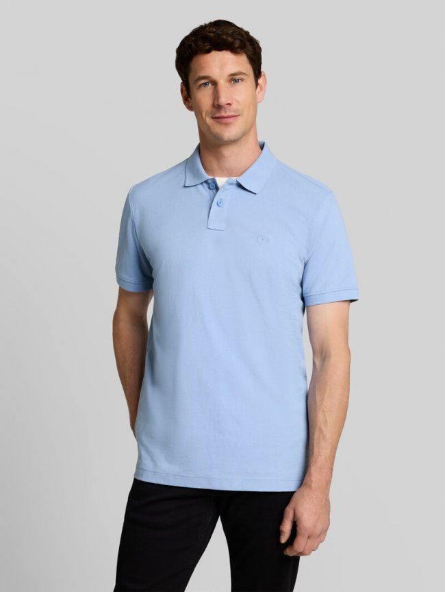 Tom Tailor Piqué Poloshirt mit Logo-Stickerei - Pale Blue Tom Tailor Piqué Poloshirt mit Logo-Stickerei - Pale Blue