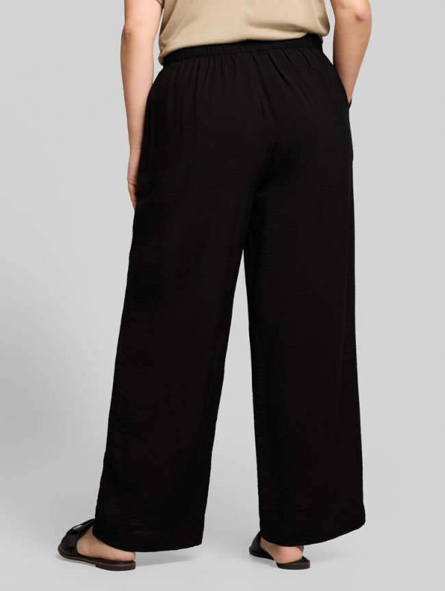 Tom Tailor Plus Size - Loose Wide Hose mit Kordelzug - Deep Black Tom Tailor Plus Size - Loose Wide Hose mit Kordelzug - Deep Black