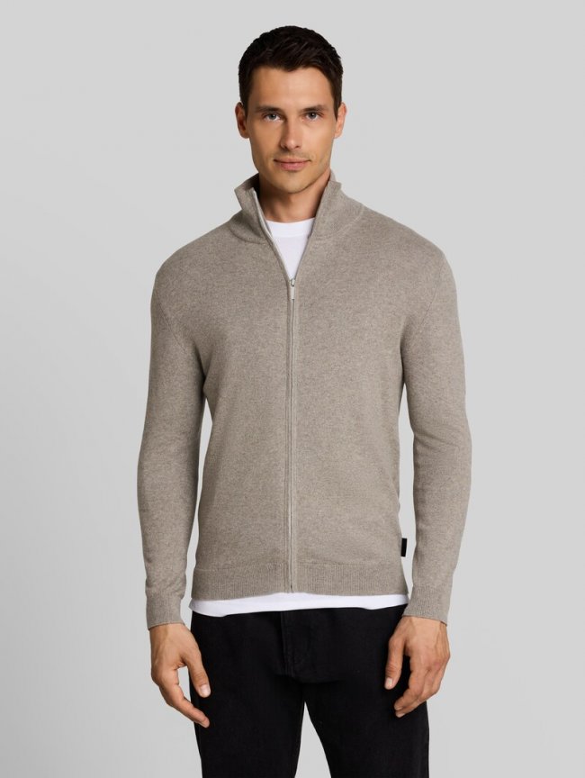 Tom Tailor Strickjacke mit Kaschmir-Anteil - Driftwood Taupe Melangé Tom Tailor Strickjacke mit Kaschmir-Anteil - Driftwood Taupe Melangé