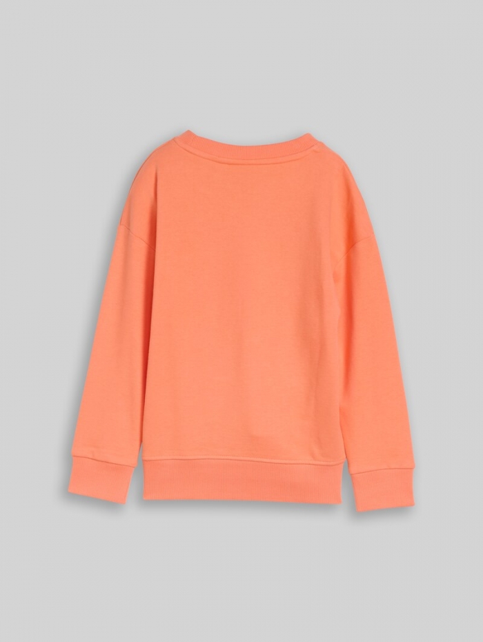 Tom Tailor Oversize Sweatshirt mit Print - Bright Coral Tom Tailor Oversize Sweatshirt mit Print - Bright Coral