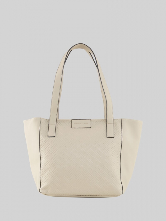 Tom Tailor TTMIRENDA L Shopper mit Logo-Prägung - Taupe / Taupe Tom Tailor TTMIRENDA L Shopper mit Logo-Prägung - Taupe / Taupe