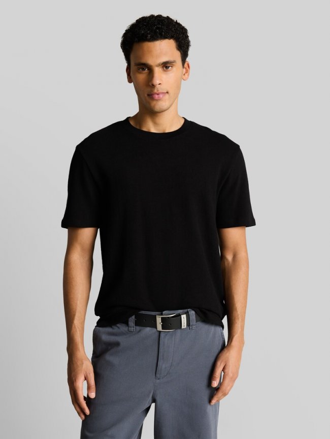 Tom Tailor Terry T-Shirt aus Baumwolle - Black Tom Tailor Terry T-Shirt aus Baumwolle - Black