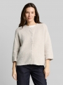 Tom Tailor Loose Fit Cardigan mit 3/4-Arm - White Beige Structure Tom Tailor Loose Fit Cardigan mit 3/4-Arm - White Beige Structure