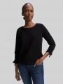Tom Tailor Slim Fit Sweatshirt mit Raffärmeln - Deep Black