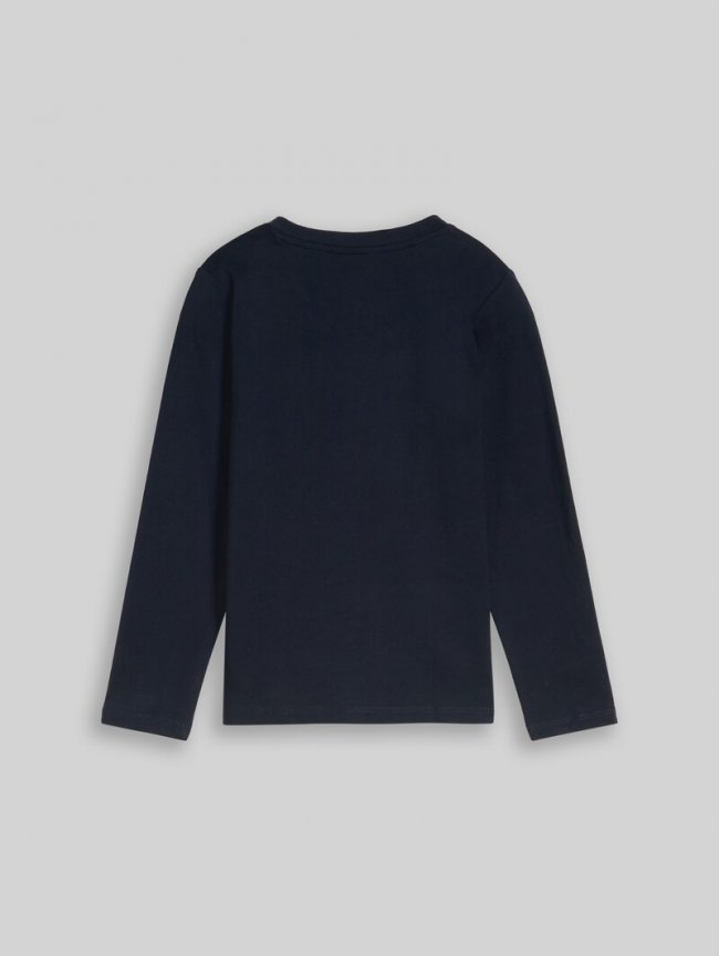 Tom Tailor Langarmshirt mit interaktivem Print - Sky Captain Blue Tom Tailor Langarmshirt mit interaktivem Print - Sky Captain Blue