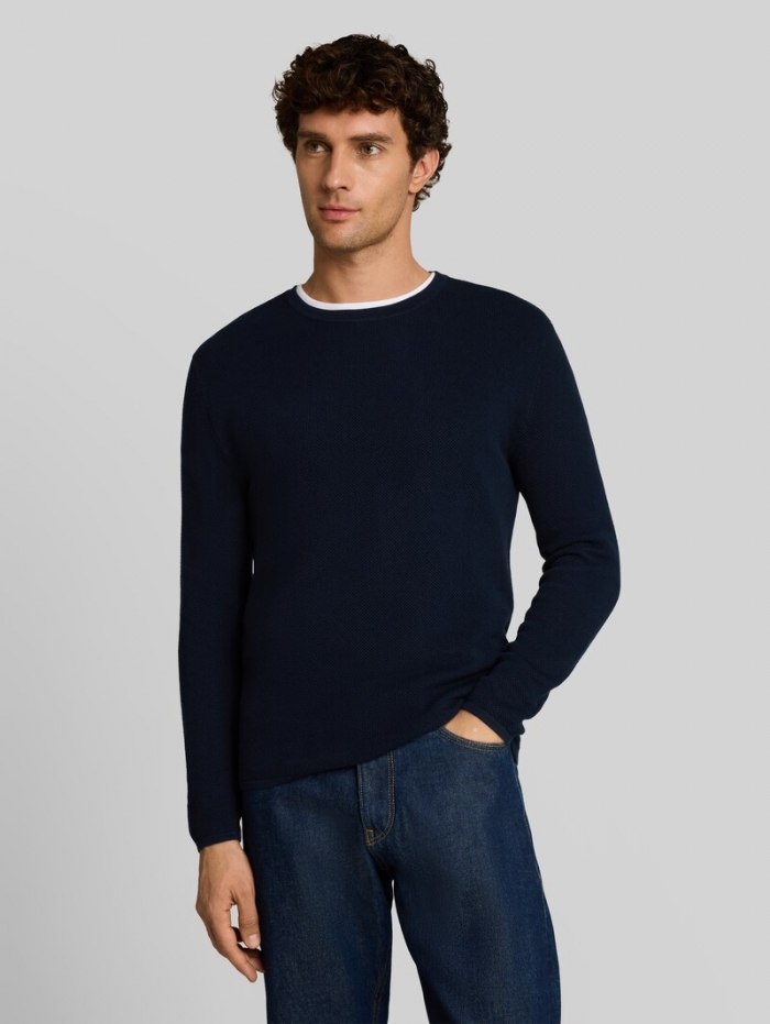 Tom Tailor Strickpullover aus Baumwolle - Sky Captain Blue Tom Tailor Strickpullover aus Baumwolle - Sky Captain Blue