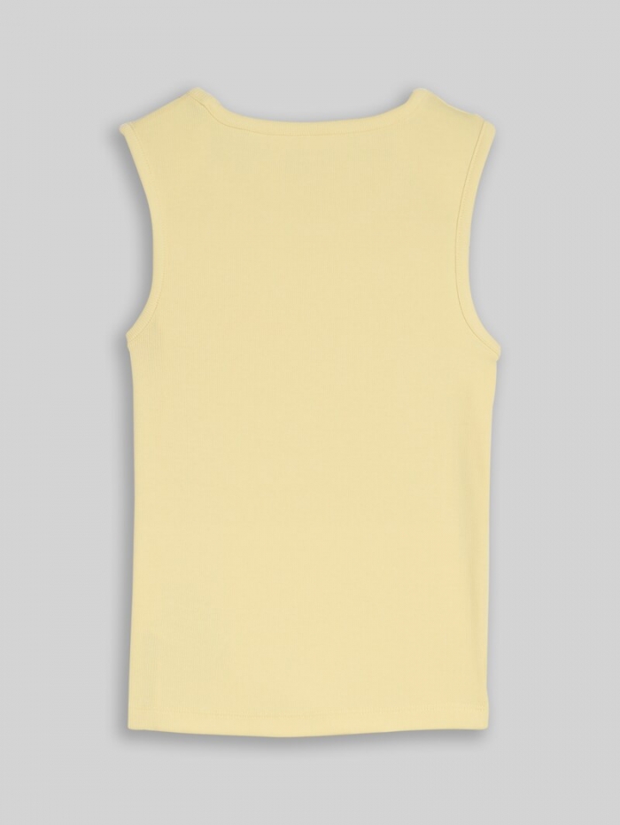 Tom Tailor Basic Ripp Top - Light Yellow Tom Tailor Basic Ripp Top - Light Yellow