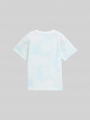 Tom Tailor Oversize T-Shirt mit Print - Light Blue Tie Dye Design Tom Tailor Oversize T-Shirt mit Print - Light Blue Tie Dye Design